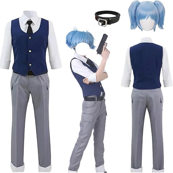 Amazon.co.jp: 暗殺教室 潮田渚 コスプレ 制服 ウィッグ付き 大人用